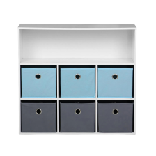 Meuble de rangement 6 paniers avec 1 niche Bleu - Atmosphera For Kids Meuble de rangement 6 paniers avec 1 niche Bleu - Atmosphera For Kids