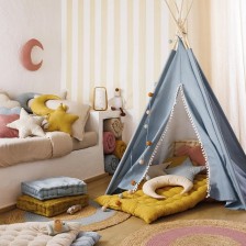 Coussin de sol enfant Berlingot Bleu - Atmosphera For Kids Coussin de sol enfant Berlingot Bleu - Atmosphera For Kids
