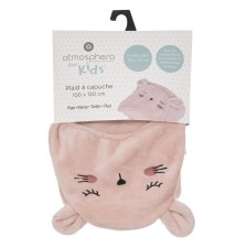 Plaid capuche enfant Chat Rose - Atmosphera For Kids Plaid capuche enfant Chat Rose - Atmosphera For Kids
