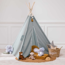 Tipi enfant Wapi Bleu Gris - Atmosphera For Kids Tipi enfant Wapi Bleu Gris - Atmosphera For Kids