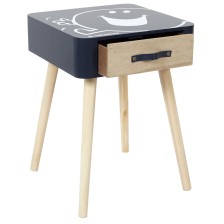 Table de chevet Monsieur Heureux Bleu - Home Deco Kids Table de chevet Monsieur Heureux Bleu - Home Deco Kids