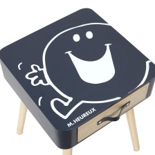 Table de chevet Monsieur Heureux Bleu - Home Deco Kids Table de chevet Monsieur Heureux Bleu - Home Deco Kids