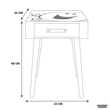 Table de chevet Monsieur Heureux Bleu - Home Deco Kids Table de chevet Monsieur Heureux Bleu - Home Deco Kids