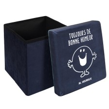Pouf pliable Monsieur Heureux Bleu - Home Deco Kids Pouf pliable Monsieur Heureux Bleu - Home Deco Kids