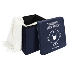 Pouf pliable Monsieur Heureux Bleu - Home Deco Kids Pouf pliable Monsieur Heureux Bleu - Home Deco Kids