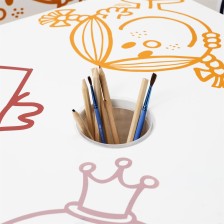 Table avec pot crayon Monsieur Madame - Home Deco Kids Table avec pot crayon Monsieur Madame - Home Deco Kids