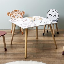 Table avec pot crayon Monsieur Madame - Home Deco Kids Table avec pot crayon Monsieur Madame - Home Deco Kids