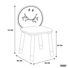 Chaise enfant Monsieur Heureux Bleu - Home Deco Kids Chaise enfant Monsieur Heureux Bleu - Home Deco Kids