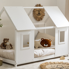 Lit Cabane enfant fenêtre Blanc 90x190 - Atmosphera For Kids Lit Cabane enfant fenêtre Blanc 90x190 - Atmosphera For Kids