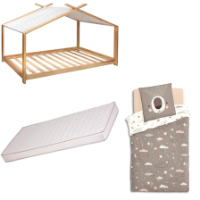 Lit ILAN avec son matelas et parure Ours - Atmosphera For Kids Lit ILAN avec son matelas et parure Ours - Atmosphera For Kids