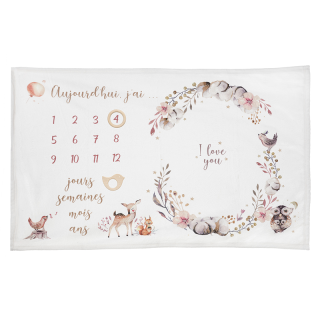 Couverture étape bébé Nature Rose - Atmosphera For Kids