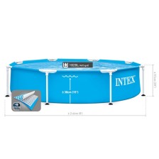 Piscine tubulaire Rond 244 x 51 - Intex Piscine tubulaire Rond 244 x 51 - Intex
