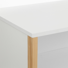 Commode en bois Kima Blanc - Atmosphera For Kids Commode en bois Kima Blanc - Atmosphera For Kids