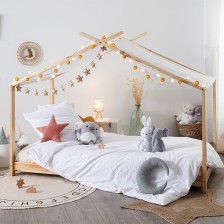 Lit Tente Nuage Magique Beige 90x190 cm - Laïba Kids Lit Tente Nuage Magique Beige 90x190 cm - Laïba Kids