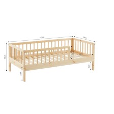 Lit Enfant Nid Douillet Pin Massif Beige 70x140 - Laïba Kids Lit Enfant Nid Douillet Pin Massif Beige 70x140 - Laïba Kids