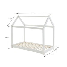 Lit Cabane des Rêveries Blanc 70x140 Sommier Inclus - Laïba Kids Lit Cabane des Rêveries Blanc 70x140 Sommier Inclus - Laïba Kids