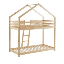 Lit cabane superposé Château des Anges Beige 90x190 - Laïba Kids Lit cabane superposé Château des Anges Beige 90x190 - Laïba Kids