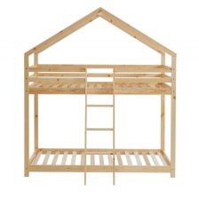 Lit cabane superposé Château des Anges Beige 90x190 - Laïba Kids Lit cabane superposé Château des Anges Beige 90x190 - Laïba Kids