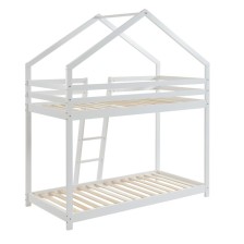 Lit cabane superposé Château des Anges Blanc 90x190 - Laïba Kids Lit cabane superposé Château des Anges Blanc 90x190 - Laïba Kids