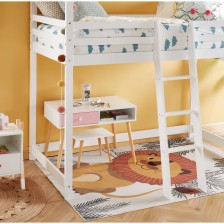 Lit cabane mezzanine Jardin des Petits Dormeurs Blanc 90x190 - Laïba Kids Lit cabane mezzanine Jardin des Petits Dormeurs Blanc 90x190 - Laïba Kids