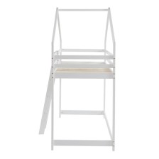 Lit cabane mezzanine Jardin des Petits Dormeurs Blanc 90x190 - Laïba Kids Lit cabane mezzanine Jardin des Petits Dormeurs Blanc 90x190 - Laïba Kids