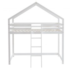 Lit cabane mezzanine Jardin des Petits Dormeurs Blanc 90x190 - Laïba Kids Lit cabane mezzanine Jardin des Petits Dormeurs Blanc 90x190 - Laïba Kids