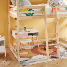 Lit cabane mezzanine Jardin des Petits Dormeurs Beige 90x190 - Laïba Kids Lit cabane mezzanine Jardin des Petits Dormeurs Beige 90x190 - Laïba Kids