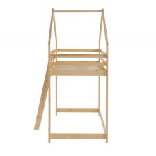 Lit cabane mezzanine Jardin des Petits Dormeurs Beige 90x190 - Laïba Kids Lit cabane mezzanine Jardin des Petits Dormeurs Beige 90x190 - Laïba Kids