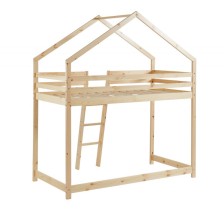 Lit cabane mezzanine Jardin des Petits Dormeurs Beige 90x190 - Laïba Kids Lit cabane mezzanine Jardin des Petits Dormeurs Beige 90x190 - Laïba Kids