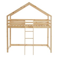 Lit cabane mezzanine Jardin des Petits Dormeurs Beige 90x190 - Laïba Kids Lit cabane mezzanine Jardin des Petits Dormeurs Beige 90x190 - Laïba Kids