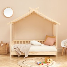 Lit Enfant Tente Des Étoiles Beige 70x140 Sommier Inclus - Laïba Kids Lit Enfant Tente Des Étoiles Beige 70x140 Sommier Inclus - Laïba Kids