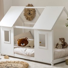 Lit Cabane Fenêtre Maison Du Bonheur Blanc 90x190 cm - Laïba Kids Lit Cabane Fenêtre Maison Du Bonheur Blanc 90x190 cm - Laïba Kids