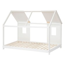 Lit Cabane Fenêtre Maison Du Bonheur Blanc 90x190 cm - Laïba Kids Lit Cabane Fenêtre Maison Du Bonheur Blanc 90x190 cm - Laïba Kids