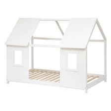Lit Cabane Fenêtre Maison Du Bonheur Blanc 90x190 cm - Laïba Kids Lit Cabane Fenêtre Maison Du Bonheur Blanc 90x190 cm - Laïba Kids