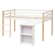 Lit Bureau Monde Enchanté Blanc 90x190 cm - Laïba Kids Lit Bureau Monde Enchanté Blanc 90x190 cm - Laïba Kids