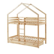 Ensemble Lit Superposé Caravane Beige 90x190 + 2 Matelas Enfants 90x190 - Laïba Kids Ensemble Lit Superposé Caravane Beige 90x190 + 2 Matelas Enfants 90x190 - Laïba Kids