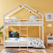 Ensemble Lit superposé Blanc 90x190 + 2 Matelas enfants 90x190 - Laïba Kids Ensemble Lit superposé Blanc 90x190 + 2 Matelas enfants 90x190 - Laïba Kids