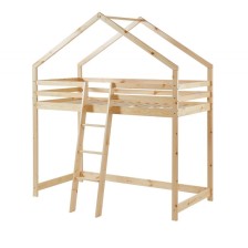 Lit cabane mezzanine Jardin des Petits Dormeurs Beige 90x190 - Laïba Kids Lit cabane mezzanine Jardin des Petits Dormeurs Beige 90x190 - Laïba Kids
